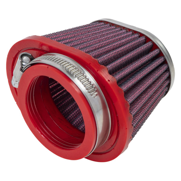 キャブレター用 コニカルエアフィルター FBPF50-70L | シングルエア メタルトップ Φ50 フィルター長71mm 左4mmオフセット