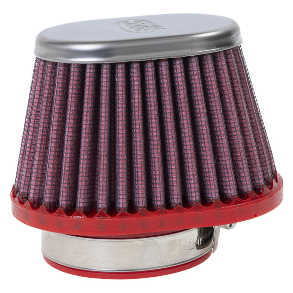 キャブレター用 コニカルエアフィルター FBPF50-70R | シングルエア メタルトップ Φ50 フィルター長71mm 右4mmオフセット
