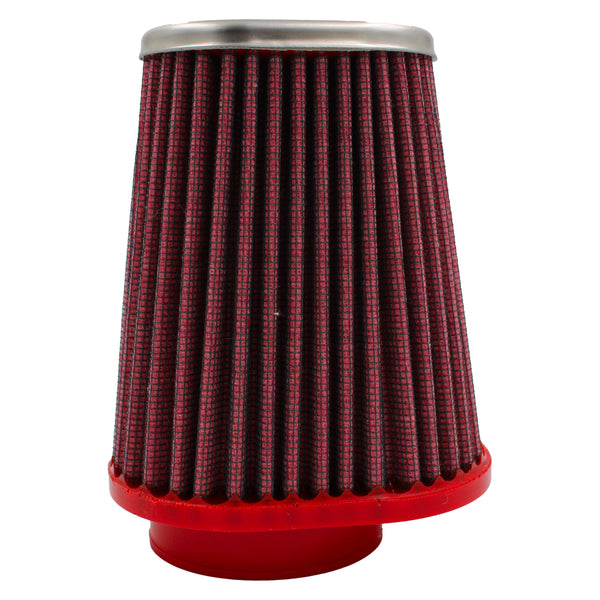 キャブレター用 コニカルエアフィルター FBPF55-120L | シングルエア メタルトップ Φ55 フィルター長120mm 左4mmオフセット