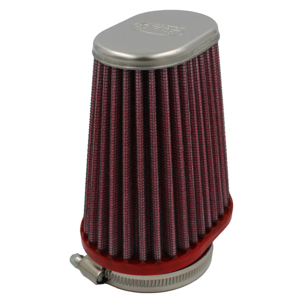 キャブレター用 コニカルエアフィルター FBPF55-120R | シングルエア メタルトップ Φ55 フィルター長120mm 右4mmオフセット
