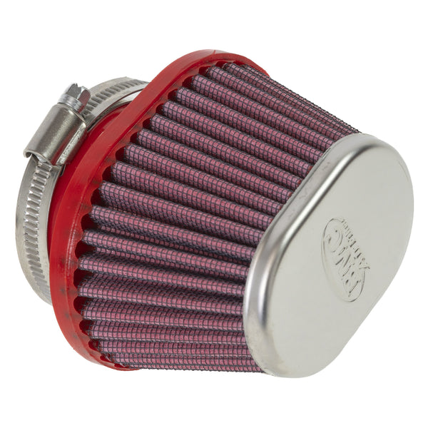 キャブレター用 コニカルエアフィルター FBPF55-70L | シングルエア メタルトップ Φ55 フィルター長71mm 左4mmオフセット
