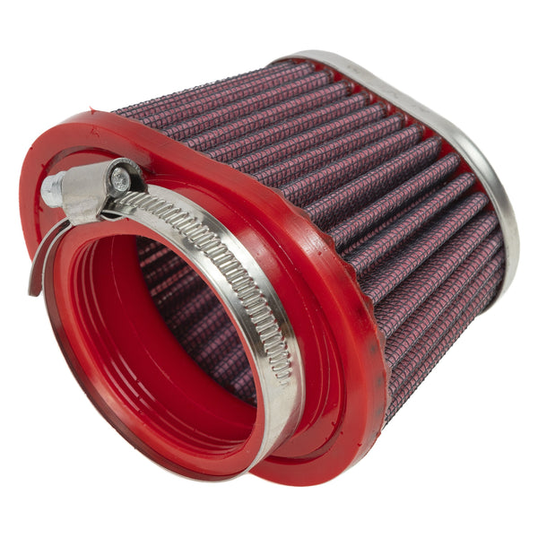 キャブレター用 コニカルエアフィルター FBPF55-70L | シングルエア メタルトップ Φ55 フィルター長71mm 左4mmオフセット